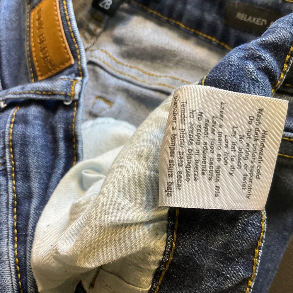 Judy Blue Relaxed Fit Jeans Women’s Size 28 Blue Stretch Straight Ankle Cropped - Picture 5 of 9